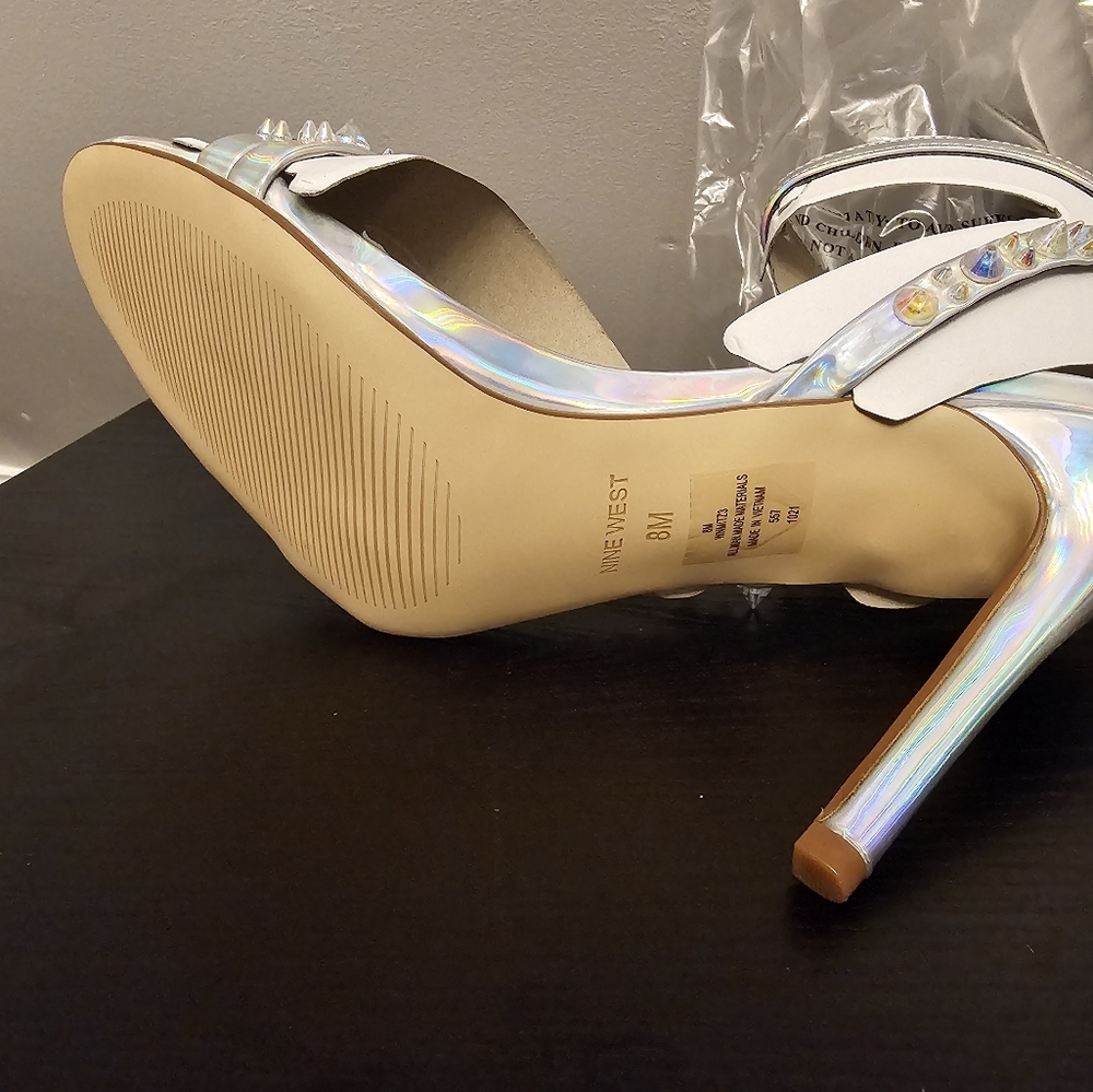 NINE WEST Silver Mitz3 sandals - Picture 4 of 6